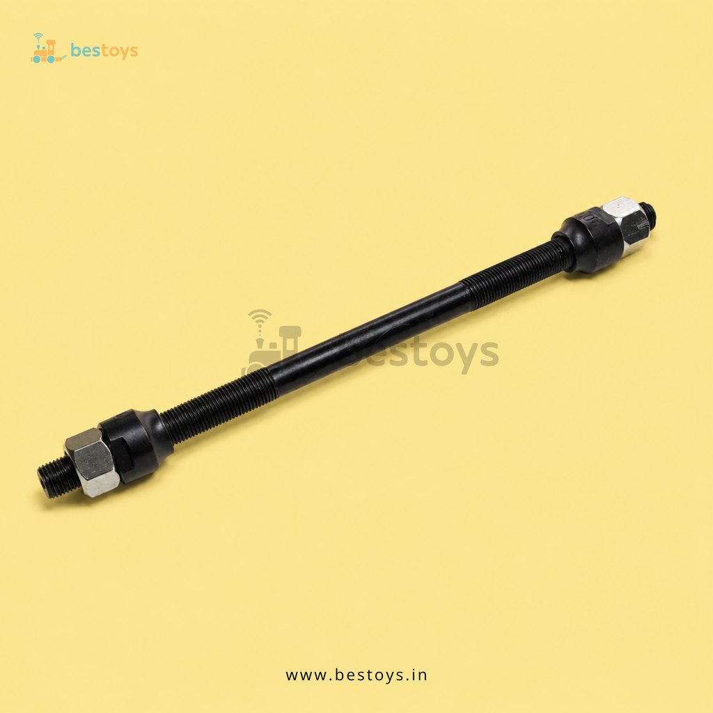 Bicycle Rear Wheel Axle Set – 7 Inch (175mm) with Cone Nuts & Lock Nuts