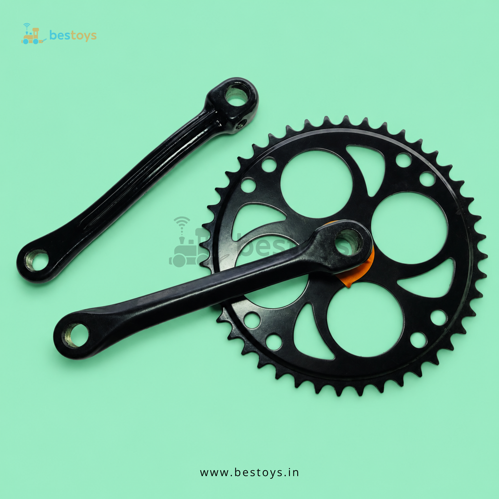 Bicycle Single Speed Crankset 44T – Steel Chainwheel with Cottered Crank Arms