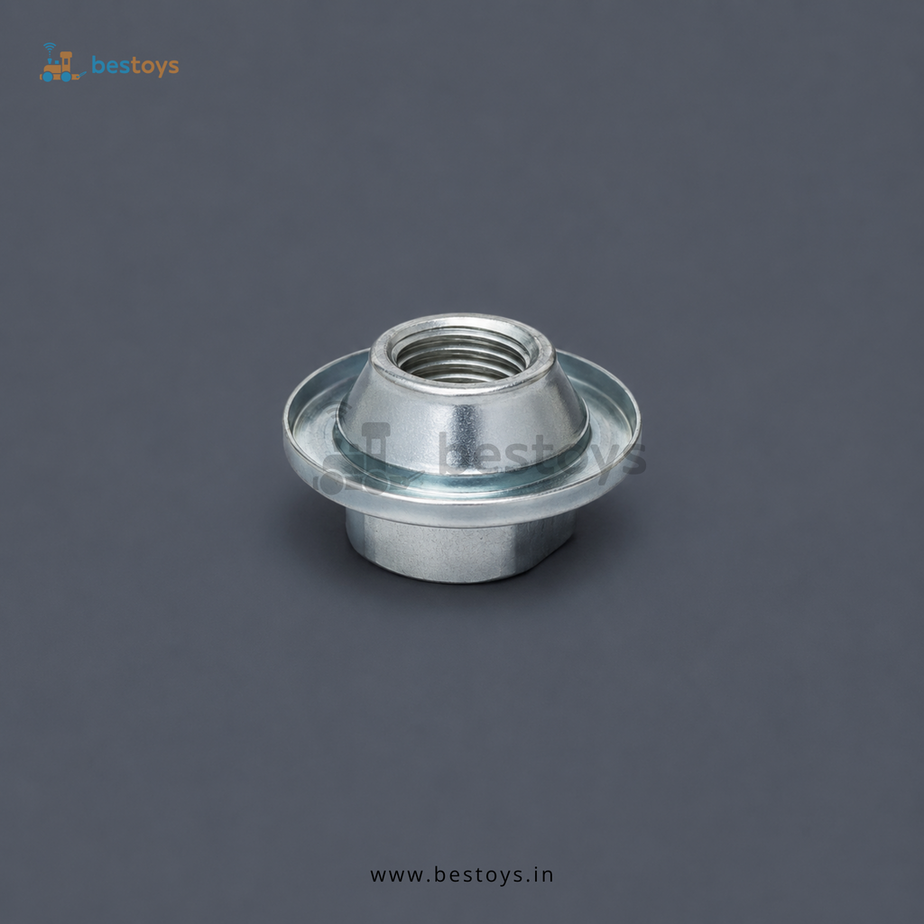 Bicycle Hub Cone Nut with Dust Shield Washer – Front/Rear Wheel Axle Lock Nut