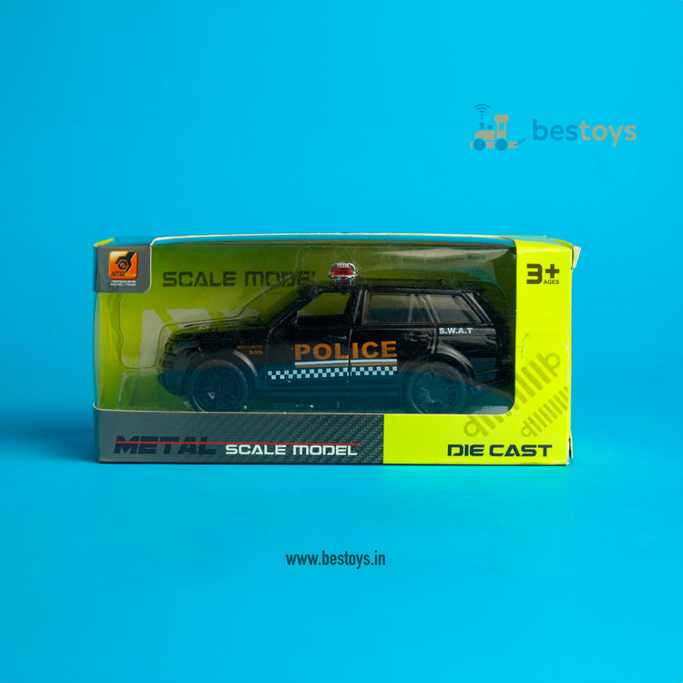 Range Rover Police Car | Model Die Cast-Metal [1:32] | Side Door | Light & Sound | Pull Back