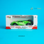 Bugatti Model Car | Model Die Cast-Metal [1:32] | Side Door | Light & Sound | Pull Back