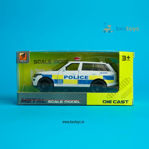 Range Rover Police Car | Model Die Cast-Metal | Side Door | Light & Sound | Pull Back