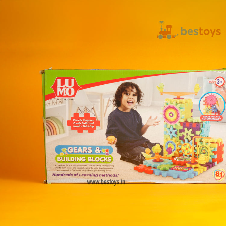 Gears & Building Blocks | 81 pieces | Gears Rotate automatically