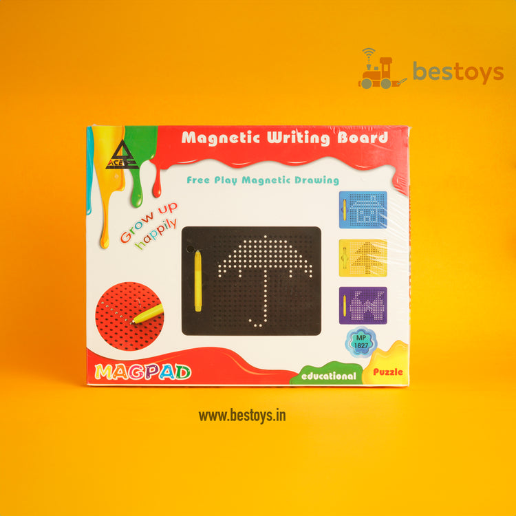 Magnetic Writing Pad-MagPad | Educational Puzzle with Stylus Pen | Small Size: 18cmX22cm