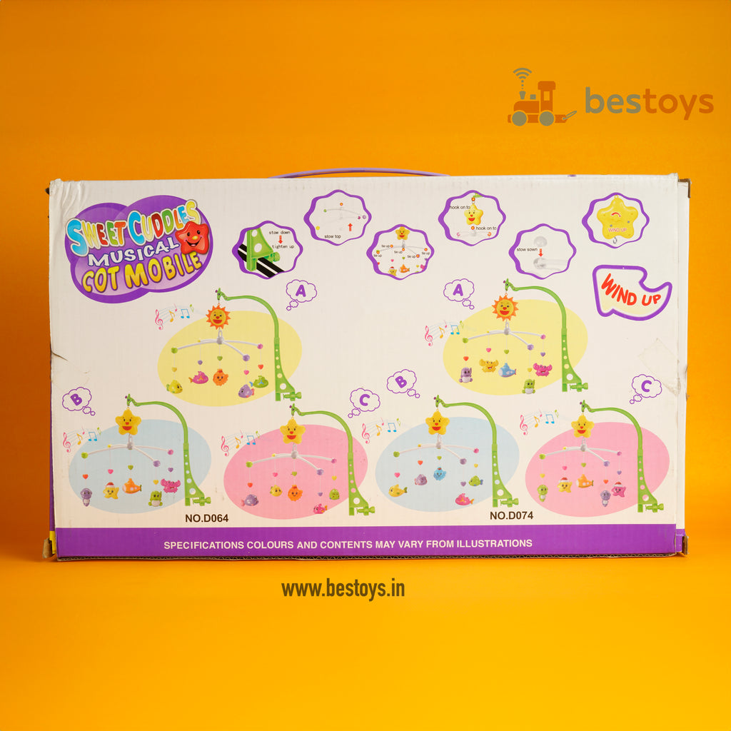 Harmonious Music | Best Gift for Baby | Sweet Cuddles Musical COT Mobile | Box Size: 23cmX38cmX7cm