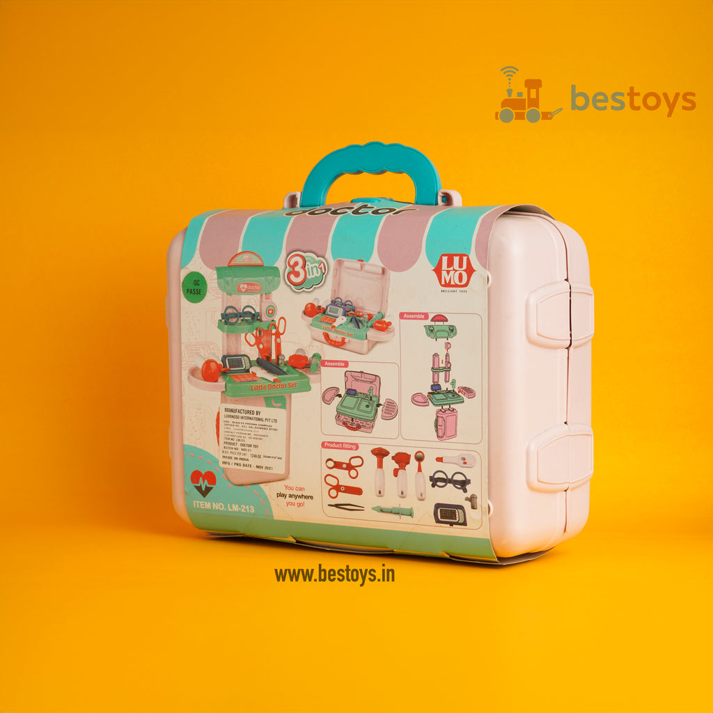 Doctor Kit | Little Doctor Set | Easy to carry | 3in 1 || Size: 22cmX27cmX10cm