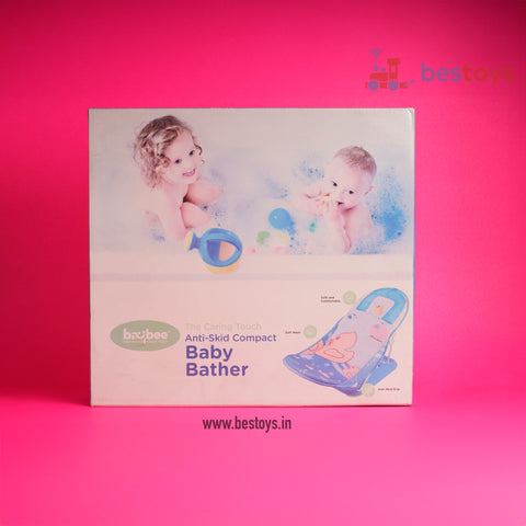 Anti-Skid Compact Baby Bather | Soft Mesh | Safe and Comfort | Box Size: 33cmX35cmX7cm