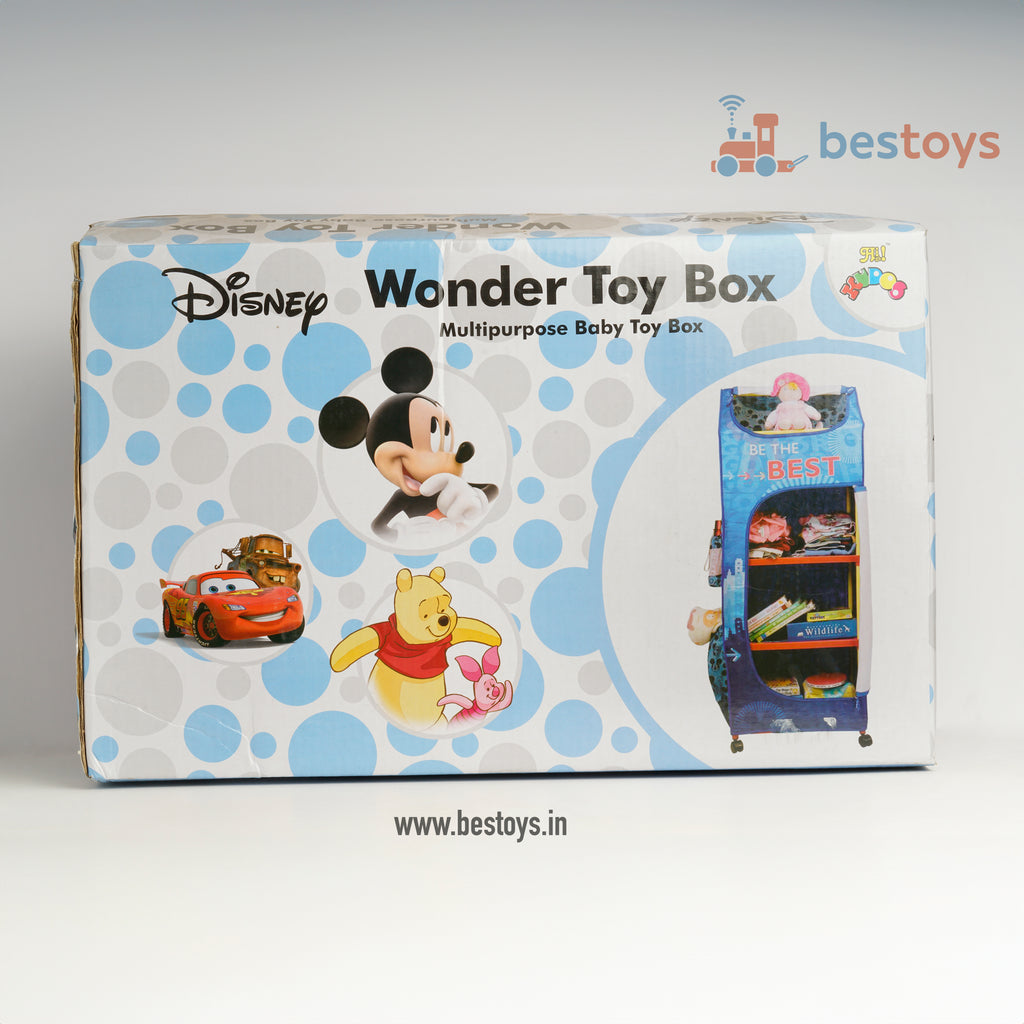 Disney Wonder Toy Box -Multipurpose Baby Toy Box | Bo size: 35cmX52cmX19cm