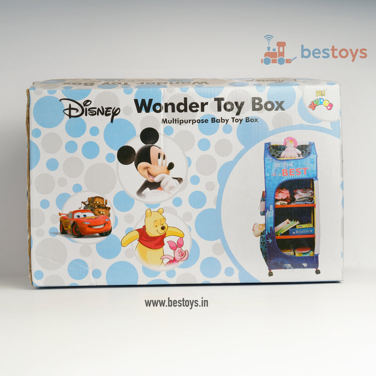 Disney Wonder Toy Box -Multipurpose Baby Toy Box | Bo size: 35cmX52cmX19cm