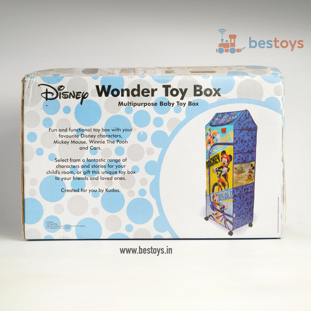 Disney Wonder Toy Box -Multipurpose Baby Toy Box | Bo size: 35cmX52cmX19cm