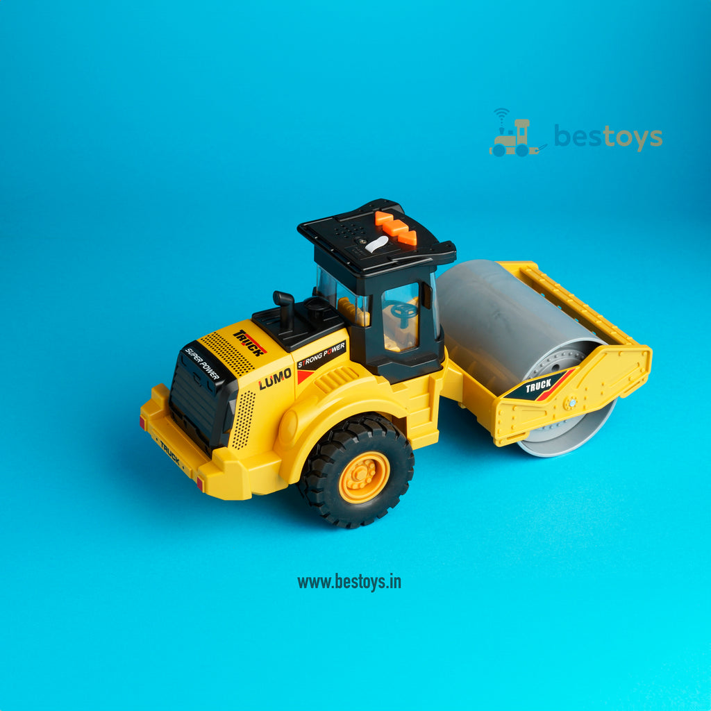 Engineering Truck-Road Roller | Smart toy | Music & Sound | Inertia Car series - Box Size: 13cmX29cmX12cm