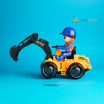 Super Truck Team | Bulldozing Push Up & Down | Music & Light - Box Size: 14cmX20cmX10cm