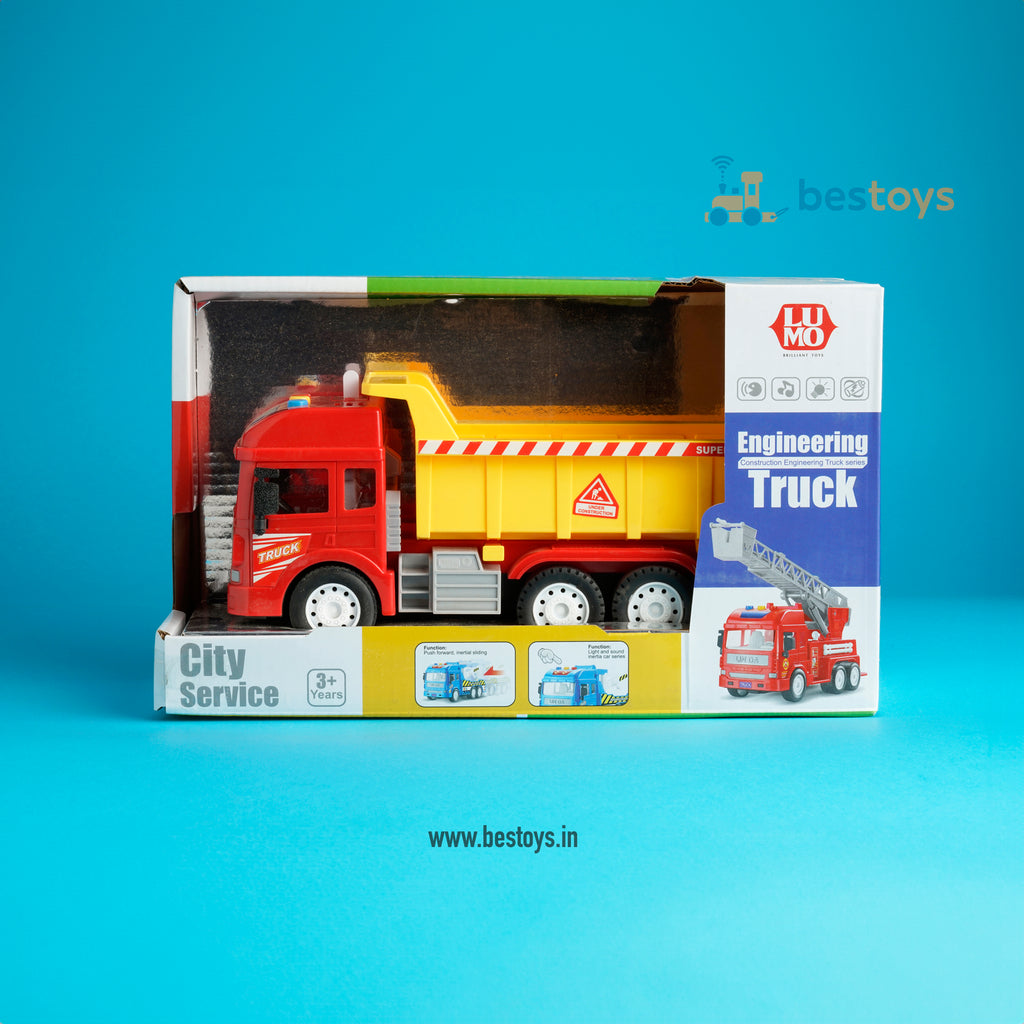 City Service Truck Series | Inertia Transport | Light & Sound-Box Size: 10cmX23cmX8cm