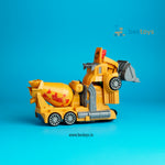 Automatic Deformation Truck | Transformer Toy | Assemble front | Bulldozer | Colorful lights out | Box Size: 23cmX9.5cmX8cm