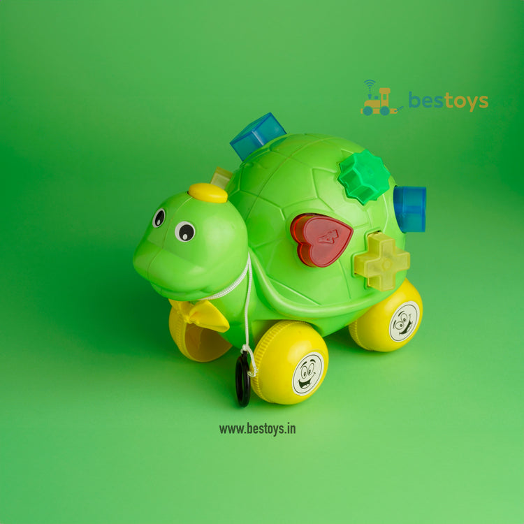 Baby Turtle| Pull along cord toy | Shape Sorter | BPA free plastic - Size: 246X130X153mm