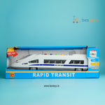 Rapid Transit High Speed Track Train| Inertia Train| Sound|Light | Box Size: 13cmX40cmX10cm