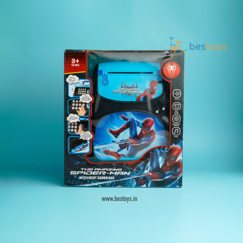 Intelligent SchoolBag |Money Bank | Spiderman Series | FingerScan Password | Box Size: 26cmX23cmX11cm