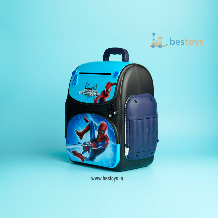 Intelligent SchoolBag |Money Bank | Spiderman Series | FingerScan Password | Box Size: 26cmX23cmX11cm